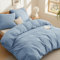 BEDSURE Bettwäsche 220x240 Baumwolle Graublau - Bettwäsche-Sets 220 x 240 cm Bettbezug 3teilig mit 2 Kissenbezüge 80x80 cm, Oeko-TEX Bedding Blau mit Reißverschluss
