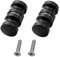 2 Sets (4 Pcs) Shower Screen Handle Bathroom Door knob, Aluminum Alloy Glass Door Handle Knob Round Replacement Groove Glass Door Shower Pull Handle (Black)