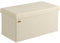 Casaria® Sitzbank mit Stauraum Beige Cord inkl. 2 Boxen Faltbar Sitzbank 300kg Belastbar 76x38cm Truhe für Wohnzimmer Schlafzimmer Flur Truhenbank Bank
