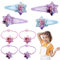 Weploda 9 Stück Eiskönigin Haarring Prinzessin, Haarband Eiskönigin, Haarspangen Kinder Frozen Haarschmuck, Haarspange Haarring Mädchen Glitzer, Für Geburtstagsgeschenke Weihnachtsgeschenke Geschenke