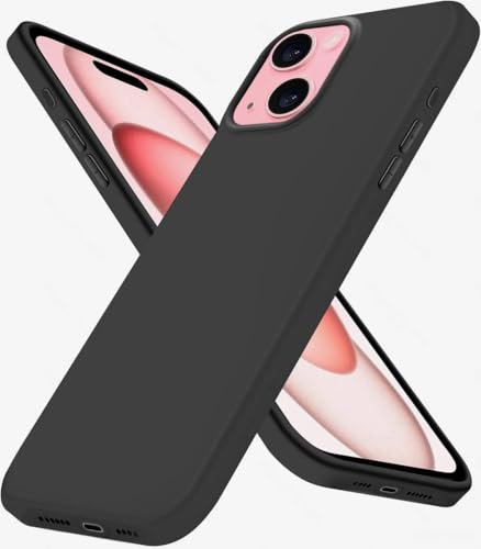 Eiselen Hülle für iPhone 15, Schwarz Ultra Dünn Soft Silikon TPU Schutzhülle, Kratzfest, rutschfest & Stoßsicher Handyhülle