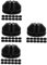 Wire Cube nizer Connector Set 4 Sets of Storage Buckle Grid Cube Accessories for Wire Shelving Mesh Snap Design Black ABS Material Pack of 50 Pieces Each.