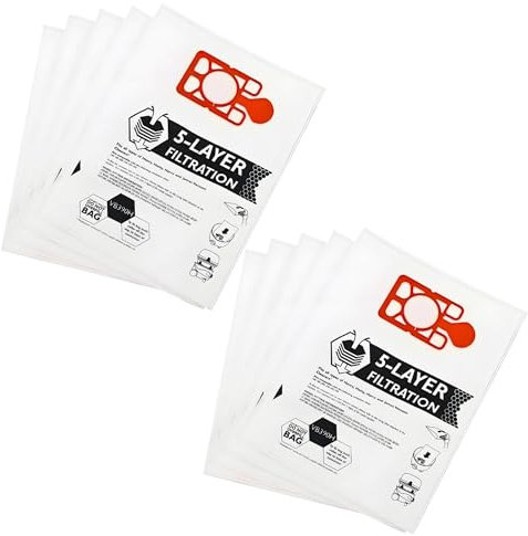 Pack of 10 Henry Vacuum Bags also Compatible with Hetty & Other Vacuum Cleaners Model, Durable Hepa-Flo Dust Bags for Superior Filtration and Hassle-Free Cleaning, Perfect for Home and Commercial Use