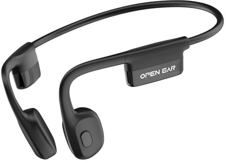 Relxhome Knochenschall Kopfhörer, Open Ear Kopfhörer Bluetooth 5.3 mit Dual-Mikrofon, 8 Stunden Akkulaufzeit, IPX6 wasserdichte Kabellose Sport Kopfhörer für Laufen, Radfahren, Fitness