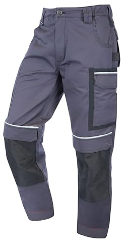 ELIWORX Arbeitshosen Männer Stretch Einsatz - Bequeme Passform - Robustes, Flexibles Material - Smartes Taschen-Design - Arbeitshose Herren ideal für Handwerk Heimwerk und Baugewerbe - Anthrazit - 48