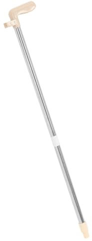 GLEAVI Dustpan Stick Replacement with Detachable Metal Handle Two Section Design and Secure Buckle Stainless Steel Dustpan Rod for Reliable Cleaning Sweeper Pole Rod Random Color