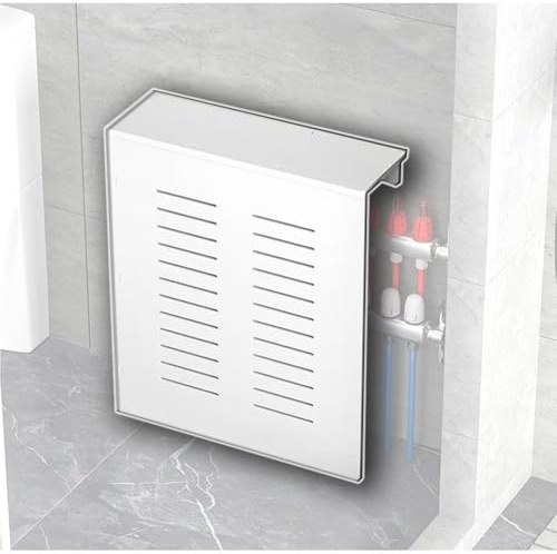 OPOLDBDMAC White Radiator Cover Heater Cover Bathroom Radiator Cover Cabinet Shelf Waterproof PVC Plastic-Wood Board，Home Heating Cabinet Storage Shelf(40x60x20cm/15.7x23.6x7.9in)