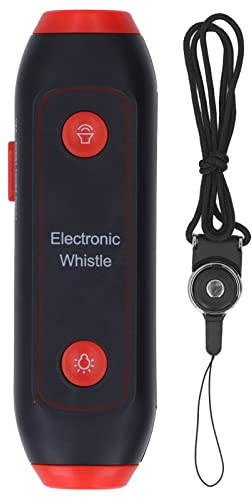 Gsycle Sifflet électronique avec lumière LED et Cordon, 3 tonalités et 3 volumes réglables, Son Fort de 120 à 150 DB pour Les entraîneurs d'arbitres Sportifs, Les Enseignants (Rouge)