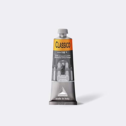 Maimeri CLASSICO 60 ml, Extra feine Künstlerölfarbe, Farbton Permanentgelb orange