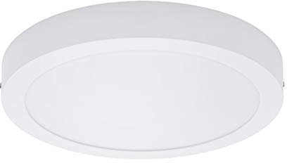 EGLO LED Deckenleuchte Fueva 1, 1 flammige Deckenlampe, Material: Metallguss, Kunststoff, Farbe: Weiß, Ø: 30 cm, warmweiß