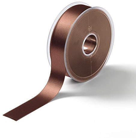 Prym Satin Ribbon 25 mm Medium, 100% Polyester, mid-Brown