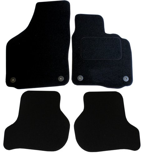 JVL Fully Tailored 4 Piece Car Mat Set with 4 Clips