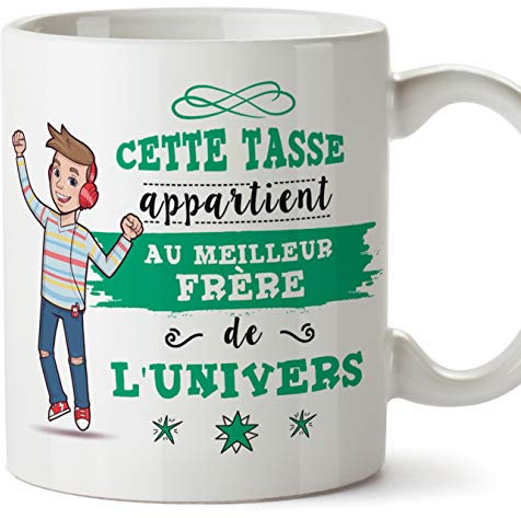 Mugffins Frère Mug/Tasse Frère de l'univers - Tasse Originale/Cadeau Anniversaire. Céramique 350 ML