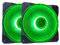 APEVIA CO212L-GN Cosmos 120mm Green LED Ultra Silent Case Fan w/ 16 LEDs & Anti-Vibration Rubber Pads (2 Pk)