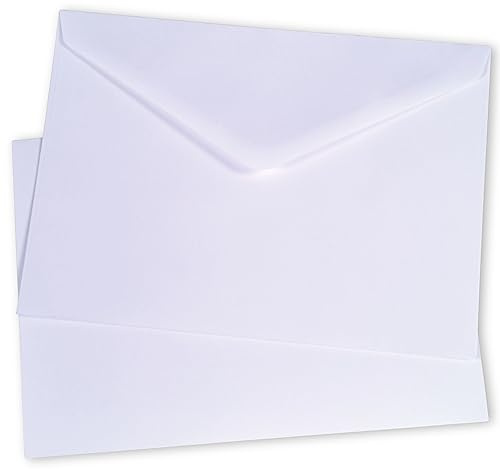 BCreativetolearn C5 Briefumschläge für A5-Karten, gummiert, 100 g/m², für Einladungen, Geburtstagskarten, Briefe und Gastgeschenke, Weiß, 30 Stück