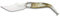 Navaja JEREZANA con CARRACA Nº 1 Mango de Asta Toro Hoja de Acero INOX inoxidable de 8,5 cm para Camping, Caza, Pesca, Supervivencia y Bushcraft Albainox 01027 + Portabotellas de regalo