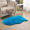 WIONE Faux Lammfell Schaffell Teppich, Kunstfell Dekofell Lammfellimitat Teppich Longhair Fell Nachahmung Wolle Bettvorleger Sofa Matte Dunkelblau 60 * 90cm