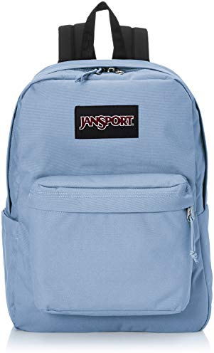 JANSPORT SuperBreak Plus Mochila Portátil en Agave Azul - Manga Interna de 15 con Organizador Frontal y Bolsillo de Botella de Agua Lateral - Correas Acolchadas - 25 L