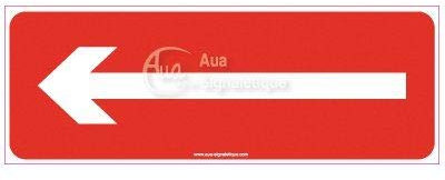 AUA SIGNALETIQUE - Panneau Flèche directionnelle - B - 480x180 mm, Aluminium Dibond 3mm