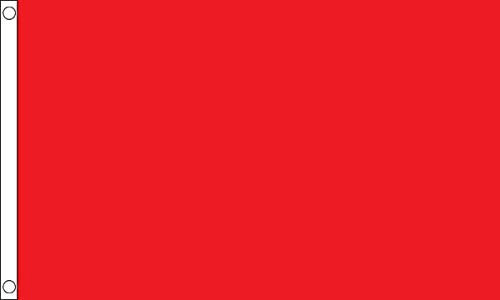 Bandera roja lisa - 100% poliéster con ojales - FlagSuperstore©