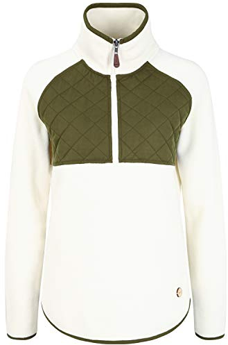 OXMO Malita Damen Fleecejacke Sweatjacke Jacke, Größe:XXL, Farbe:Off White (114201)