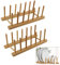 TSKDKIT Égouttoirs Vaisselle Bambou égouttoirs drainant Supports Bambou Porte Assiettes Placard pour Tasses, couvercles de casseroles, Planches à découper, Livres
