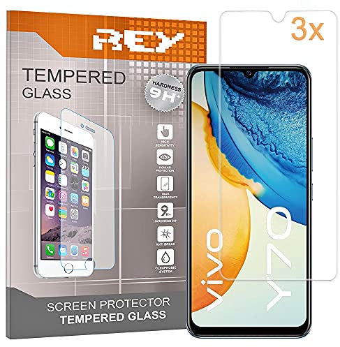 3X Protector Pantalla para Vivo Y70 - Vivo V20 SE, Cristal Vidrio Templado Premium.