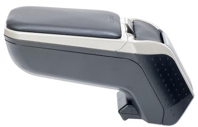 RATI ARMSTER 2 Armlehne kompatibel für DACIA SPRING 2021-2024 [grau,vegan Leder] nachrüstbare Mittelarmlehne mit Staufach