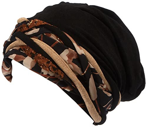 Boho Spirit Damen Beautiful and comfortable printed turban set from Danish Boho Spirit, Multicolor, Einheitsgröße EU