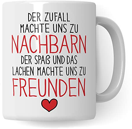 Tasse Nachbarin Geschenk Geburtstag Nachbar Abschied, Kaffeetasse Nachbarschaft Freundschaft Nachbarschaftsgeschenke Frauen Frau Kaffee-Becher
