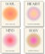 NCYEL 4 affiches abstraites colorées halo d'ange chiffre énergie positive langue inspirante art mural chambre fille chambre rose décoration salon chambre appartement hôtel dortoir 20,3 x 25,4 cm