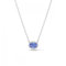 Swarovski Una Halskette, Blaue und Rhodinierte Damenhalskette mit Strahlenden Swarovski Kristallen