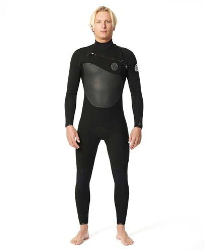 Rip Curl Mens Flashbomb 4/3mm Chest Zip Wetsuit 14KMFS - Black Rip Curl Mens Size - M