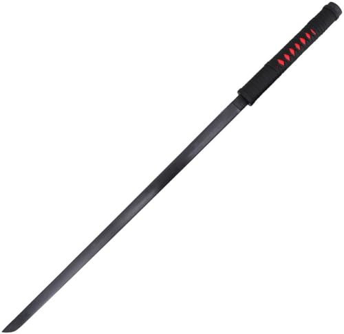 Katana Schwert Black/Red - Samurai Schwert - Ninja Cosplay Fasching Kostüm Deko Training Rollenspiele Sammler Outdoor Freizeit Hobby