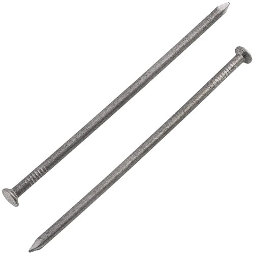 AERZETIX - C70857 - Lot de 300 Clous à tête plate Ø3.1x90 mm - diamètre de la tête Ø7 mm - en acier - couleur argent - rembourrage bardage menuiserie