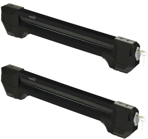 Skiträger für 4 Skipaaren 2 Snowboards Montage auf Stahl und Alu Dachträger SCHWRAZ