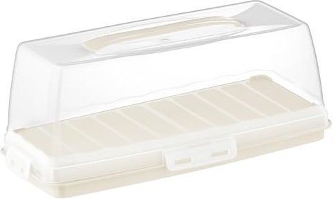 uandu Kuchen Transportbox Kastenform, Rechteckig, Tortentransportbox mit Haube und Griff. Kuchenplatte, Kuchenbehälter, BPA Frei Tortenbehälter, Servierplatte.