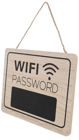 Operitacx Cartello Wifi in Legno Decorazione Da Parete Per Casa Hotel Luoghi Pubblici Con Password Personalizzabile E Kit Installazione 7.87X5.51 Pollici