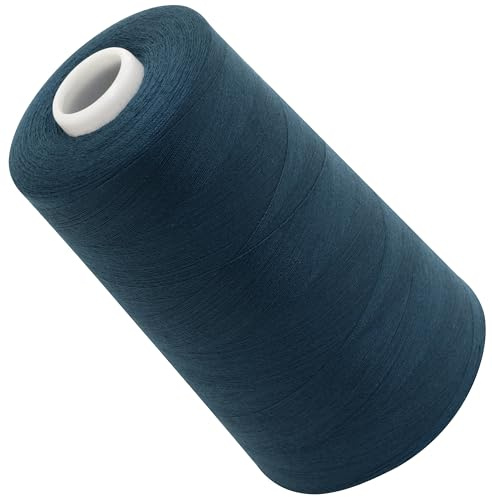 AERZETIX - C72693 - Nähgarnkonus 120 (40/2) 4000 m - aus polyester - konfektion, kurzwaren, garn, kordel, schnur, nähen, kleidung, faden - farbe blau -Petrol -dunkel
