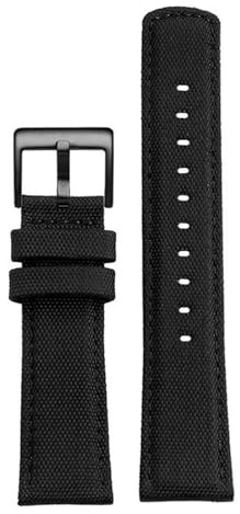 InOmak NATO Watch Straps 20-22mm Schnellveröffentlichungswache Band, Schwarze schwarze Schnalle, 21mm