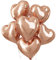 Herzluftballons Roségold, 5 Stück Rosegold Herzluftballons Helium Hochzeit, Roségold Luftballons Hochzeit 18 Zoll Herz Folienballon Deko Valentinstag für Hochzeit, Geburtstagsfeier Deko