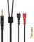 MICMXMO Ersatz Audiokabel kompatibel mit Sennheiser HD25 HD250 HD560, HD600, HD580, HD660S, HD58X, HD565, HD545, HD535, HD525, HD265, HD565, HD545,HD430, HD535 Gaming Kopfhörer, 2,5 m