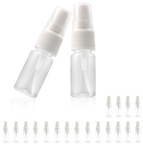 20 Pezzi Bote Spray Pulverizador, DEANKEJI Atomizador, 10 ml Pulverizador Agua, Reutilizable Atomizador Perfume, puede Llevar a Cualquier Parte, para Perfumes Alcohol