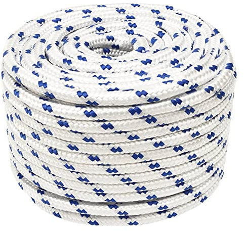 ARKEM Boat Rope White 12 mm 25 m Polypropylene,Floating Rope Anchor Mooring Rope Boat Rope Marine Rope Dock Lines Kayak Canoe Tow Throw Line