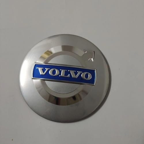 4 Stück Nabendeckel Aufkleber für Volvo 56mm 60mm 65mm,Nabenkappen Abzeichen Sticker Auto Radnabenkappen Aufkleber Felgen Aufkleber Dekorationsaufkleber,60MM-Silver
