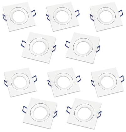 Kovalmax® 10 porta faretto da incasso supporto quadrato portafaretto gu10 p20 bianco