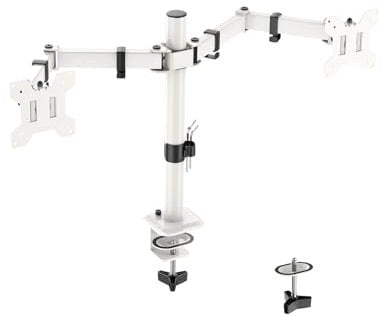 FORGING MOUNT Ergonomischer Dual-Monitorständer für 13-32 Zoll LCD LED PC Bildschirme für Schreibtisch Monitor Ständer Arm, Höhenverstellbarer Arm Halterung Neigung 90° Schwenkbar 180° Drehung 360°