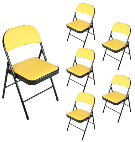 HTI living Klappstühle 6er Set Wedigo Gelb Küchenstuhl Campingstuhl Bestuhlung Events