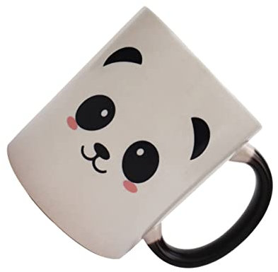 Garneck Personalisierter Wärmebecher Aus Keramik Farbwechsel Panda Stilvolle Tasse für Zuhause und Das Büro