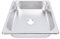 Évier carré pour Camping-car, 298 X 238 X 65 Mm, Lavabo à Main en Acier Inoxydable 304, évier de Cuisine, Salle de Bain avec Drainage Rapide, évier de (Couleur acier inoxydable,